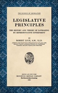 Cover: Legislative Principles [1930] - Lawbook Exchange, Ltd.