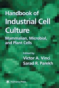 Cover: Handbook of Industrial Cell Culture - Humana Press Inc.