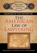 Cover: Sources of the History of the American Law of Lawyering - Lawbook Exchange, Ltd.