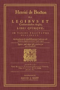 Cover: de Legibus Et Consuetudinibus Angliae, Libri Quinque - Lawbook Exchange, Ltd.