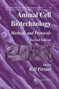 Cover: Animal Cell Biotechnology - Humana Press Inc.