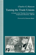 Cover: Taming the Trade Unions - Palgrave Macmillan