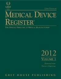 Enlarge image Cover: Medical Device Register (2 Volume Set) - Grey House Publishing