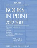 Cover: Books in Print, 2012/13 - Grey House Publishing