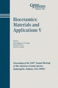 Cover: Bioceramics: Materials and Applications V - Wiley