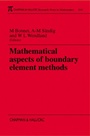 Cover: Mathematical Aspects of Boundary Element Methods - Chapman & Hall/CRC
