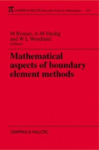 Enlarge image Cover: Mathematical Aspects of Boundary Element Methods - Chapman & Hall/CRC