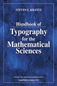 Abbildung von: Handbook of Typography for the Mathematical Sciences - Chapman & Hall/CRC