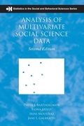 Cover: Analysis of Multivariate Social Science Data - Chapman & Hall/CRC