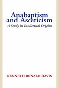 Cover: Anabaptism and Asceticism - Wipf & Stock Publishers
