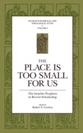 Cover: The Place Is Too Small for Us - Eisenbrauns