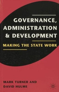 Enlarge image Cover: Governance, Administration and Development - Palgrave Macmillan