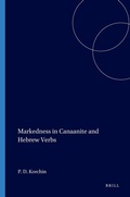 Cover: Markedness in Canaanite and Hebrew Verbs - Eisenbrauns