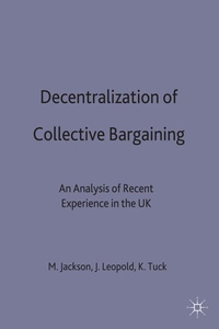 Abbildung von: Decentralization of Collective Bargaining - Palgrave Macmillan