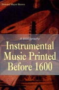 Cover: Instrumental Music Printed Before 1600 - iUniverse