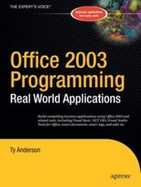 Enlarge image Cover: Office 2003 Programming - APress