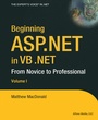 Cover: Beginning ASP.NET in VB .NET - APress