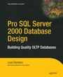 Cover: Pro SQL Server 2000 Database Design - APress