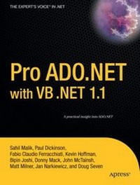 Enlarge image Cover: Pro ADO.NET with VB .NET 1.1 - APress