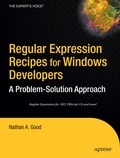 Cover: Regular Expression Recipes for Windows Developers - APress