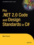 Cover: Pro .NET 2.0 Code and Design Standards in C# - APress