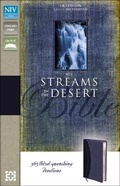 Cover: NIV, Streams in the Desert Bible, Imitation Leather, Blue - Zondervan