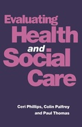 Cover: Evaluating Health and Social Care - Red Globe Press