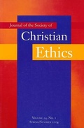 Cover: Journal of the Society of Christian Ethics - Georgetown University Press
