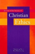 Cover: Journal of the Society of Christian Ethics - Georgetown University Press
