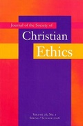 Cover: Journal of the Society of Christian Ethics - Georgetown University Press