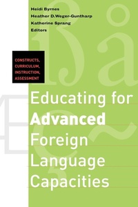 Enlarge image Cover: Educating for Advanced Foreign Language Capacities - Georgetown University Press