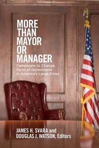 Enlarge image Cover: More than Mayor or Manager - Georgetown University Press
