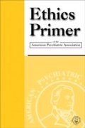 Cover: Ethics Primer of the American Psychiatric Association - American Psychiatric Publishing
