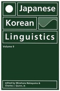 Cover: Japanese/Korean Linguistics, Volume 9 - Centre for the Study of Language & Information
