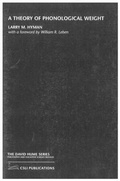 Cover: A Theory of Phonological Weight - Centre for the Study of Language & Information