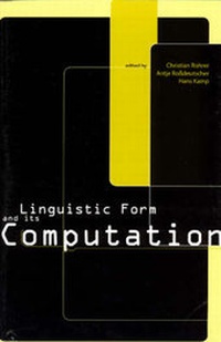 Abbildung von: Linguistic Form and Its Computation - Centre for the Study of Language & Information