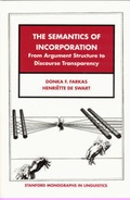 Cover: The Semantics of Incorporation - Centre for the Study of Language & Information