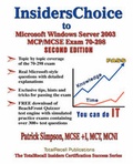 Cover: InsidersChoice to MCP/MCSE Exam 70-298 Windows Server 2003 Certification - TotalRecall Publications Inc