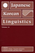 Cover: Japanese/Korean Linguistics, Volume 16 - Centre for the Study of Language & Information