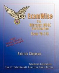 Abbildung von: ExamWise for Managing a Windows 2000 Network Environment Exam 70-218 - TotalRecall Publications Inc