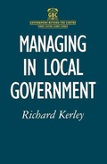 Cover: Managing in Local Government - Palgrave Macmillan
