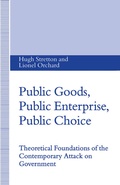 Cover: Public Goods, Public Enterprise, Public Choice - Palgrave Macmillan