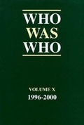 Cover: Who Was Who 1996-2000 (Palgrave) - Palgrave Macmillan