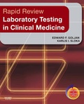 Cover: Rapid Review Laboratory Testing in Clinical Medicine - Mosby