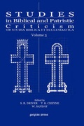 Cover: Studies in Biblical and Patristic Criticism (Vol 3) - Gorgias Press