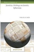 Cover: Semitica: Writings on Semitic Ephemera - Gorgias Press