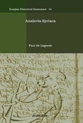 Cover: Analecta Syriaca - Gorgias Press