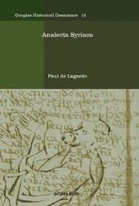 Enlarge image Cover: Analecta Syriaca - Gorgias Press