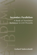 Cover: Secondary Parallelism - Society of Biblical Literature
