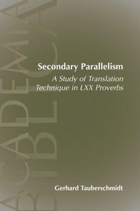 Enlarge image Cover: Secondary Parallelism - Society of Biblical Literature